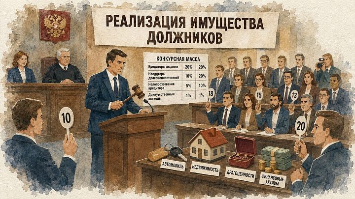 Сколько длится реализация имущества и как проходят торги